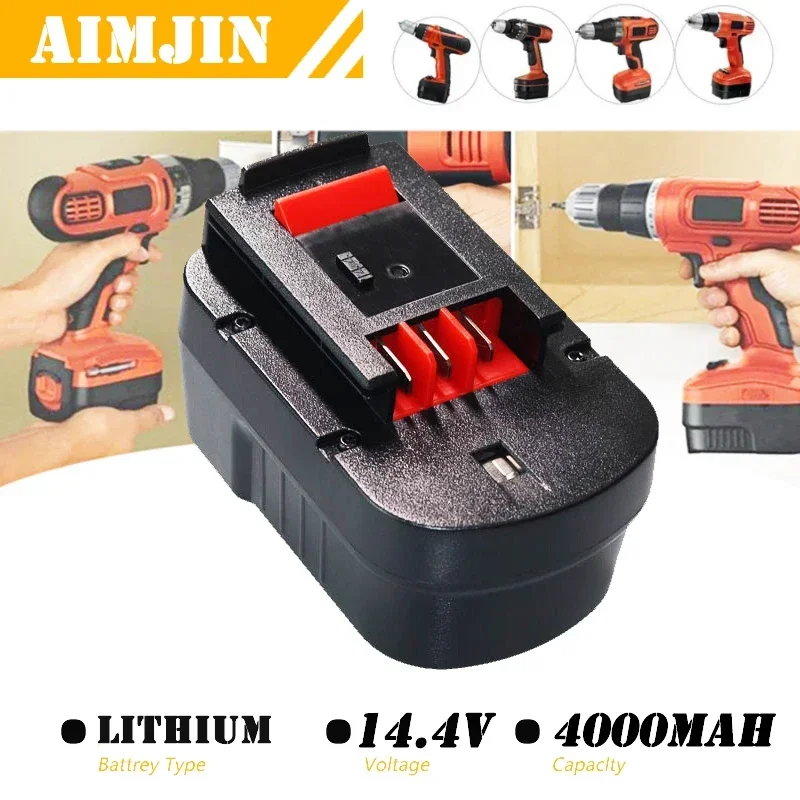 

Новинка 100%, 14,4 В, HPB14, для Black and Decker, 4000 мАч, сменный никель-металлогидридный аккумулятор, батареи для fiрестоm FSB14 FS140BX 499936-34