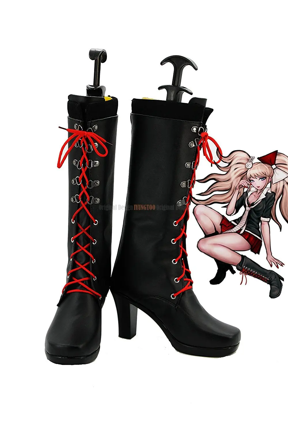 

Junko Enoshima Shoes Cosplay Danganronpa 3: Despair Arc Junko Enoshima Cosplay Boots High Heel Shoes Custom Made