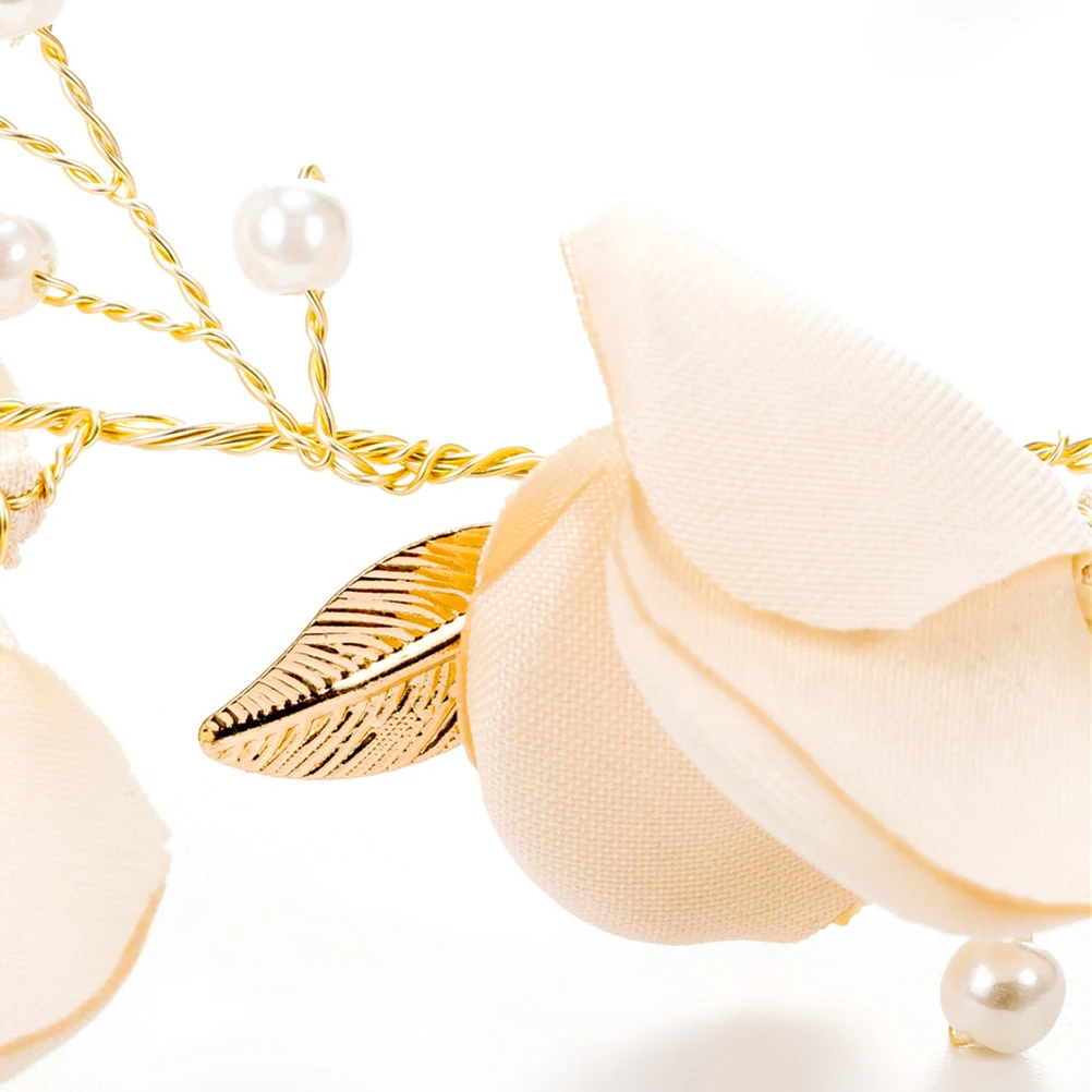 

Жемчужный цветок, женские аксессуары для невесты, свадебный головной убор для выпускного вечера, синяя лента, элегантная повязка для волос для свадебного дизайна, прическа