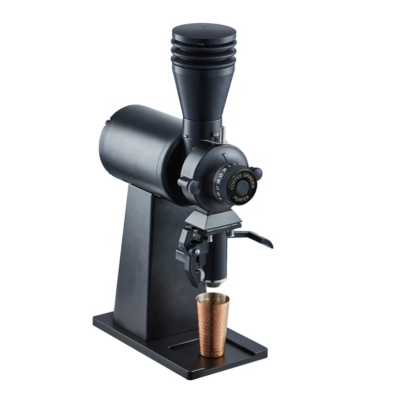 TLF 90mmコーヒーグラインダー フラットホイールバリマシン 調整可能な粉砕サイズ 電動コーヒーグラインダー