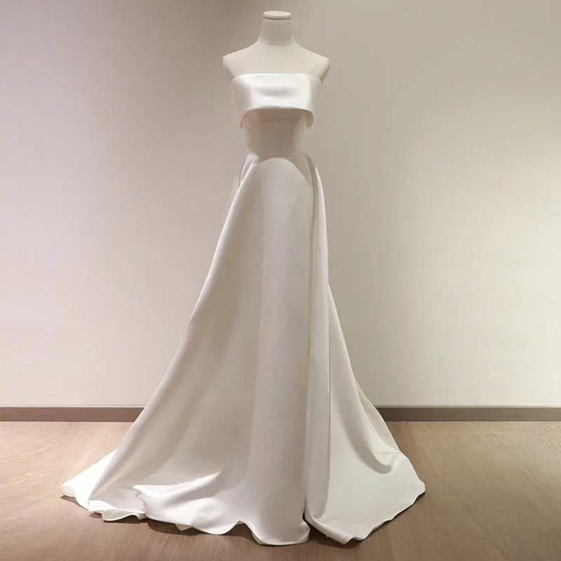 

Women Floor Length Dress Gown Dresses Wedding Evening Vestidos Strapless Sleeveless Y2k Streetwear Banquet Elegant Party Night