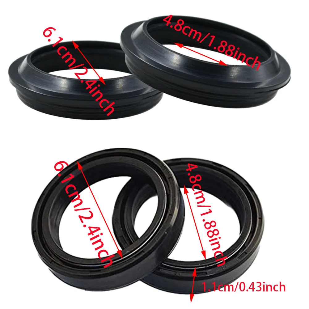 48x61x11mm Motorcycle Front Fork Damper Oil Seal and Dust Seal For YAMAHA FJR1300 FJR1300A FJR1300AE XVS650 XVS1100