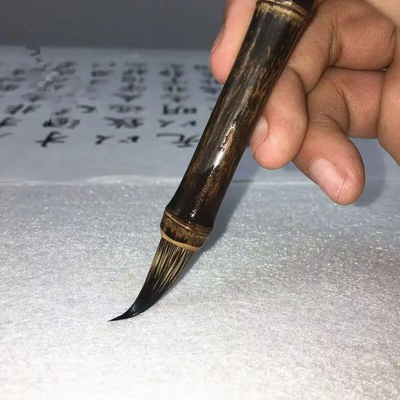 Rabbit Mixed Hair Calligraphy Brush Small Regular Script Copying Scripture Writing Brush Painting Liner Outlining Brush Art Pen