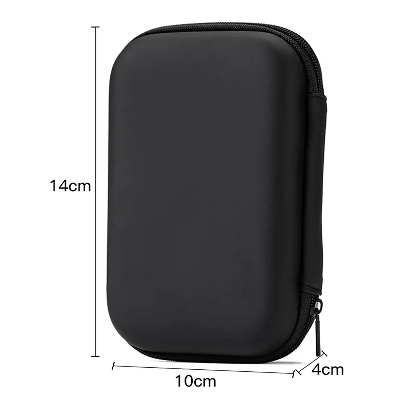 EVA Material Zipper Pouch HDD SSD USB Cable Storage Bag for 2.5 Hard Drive Power Bank Charger