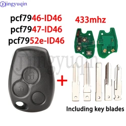 Jingyuqin 3 Knoppen 433 MHz Voor Renault Trafic Vivaro Primastar Movano Dacia PCF7946 7947 7952E Chip Slimme Afstandsbediening Autosleutel fob