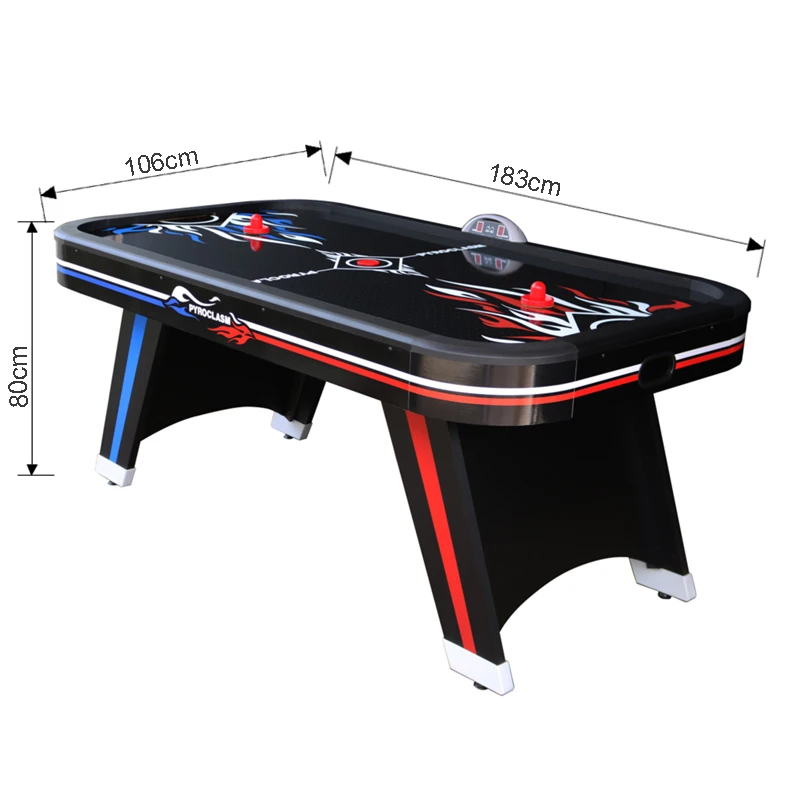 

6ft Air Hockey Table - Fast-paced air Powered Surface with Electronic Overhead Scoreboard Red and Blue Color
