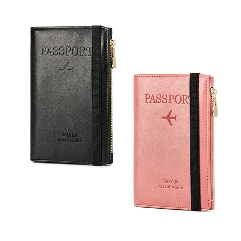 

2 Pieces Passport Card Holder Multi-Function Degaussing Rfid Document Holder Passport Book