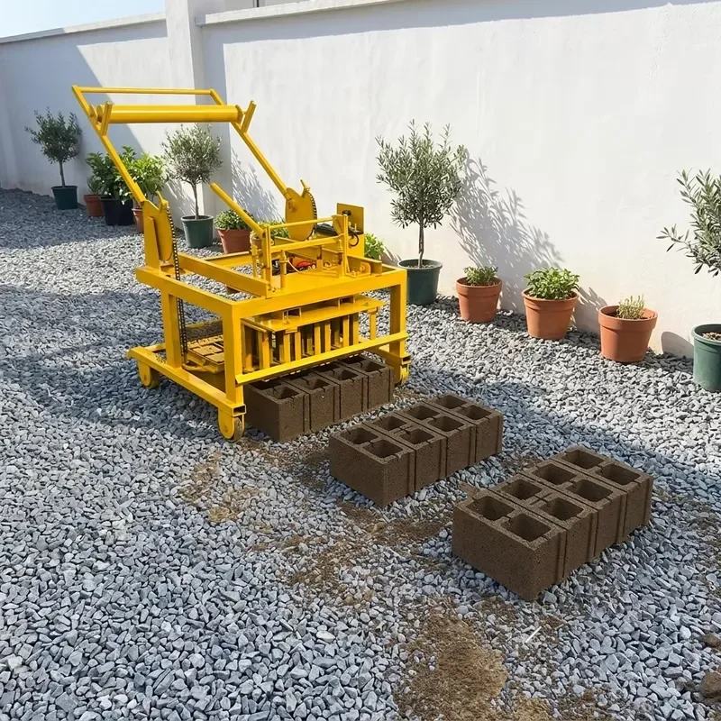QMY4-45 Laying Block Making Machine 4 Molds Mobile Concrete Hollow Brick Machine 2500 Pcs/8H