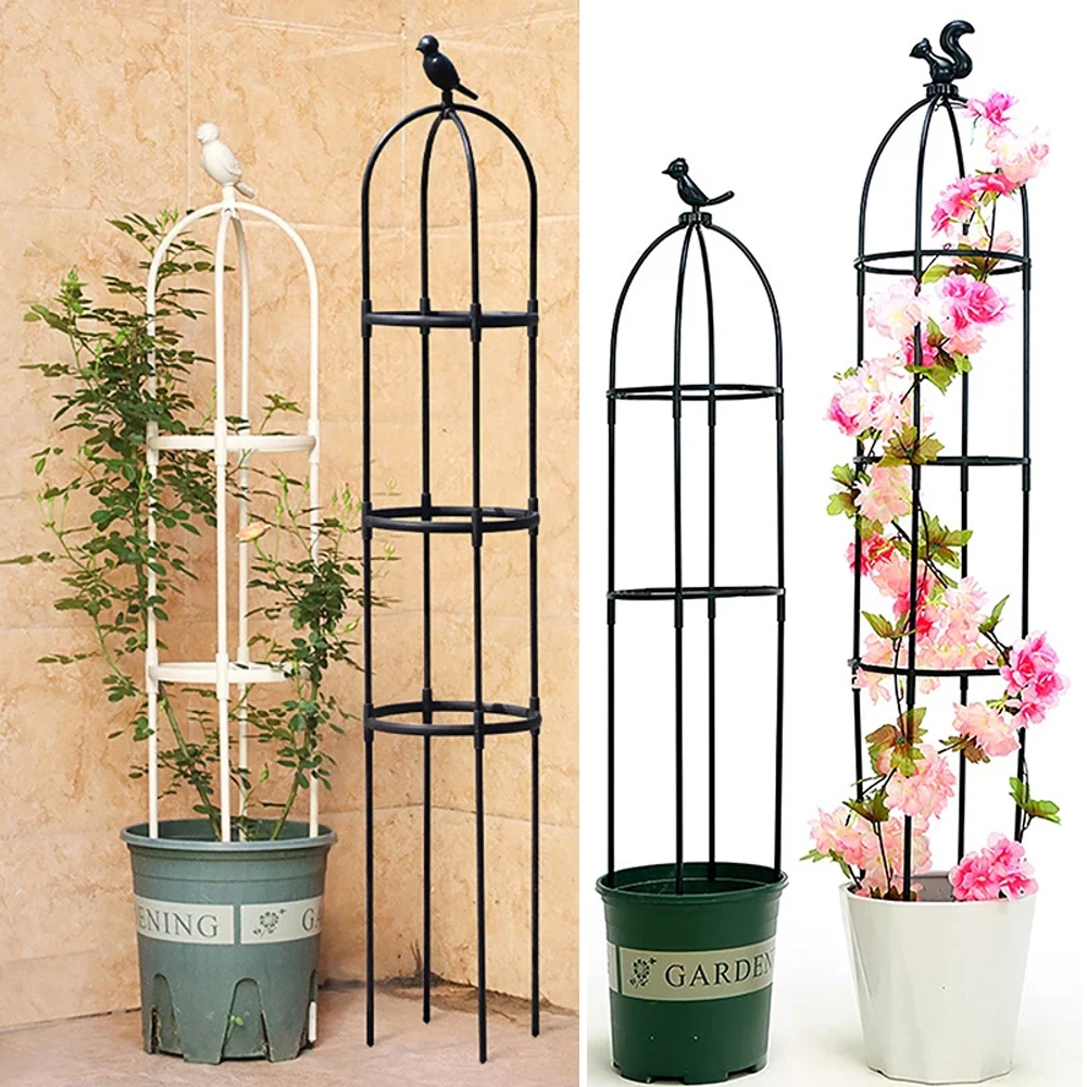 

H 120/150/180cm Garden Trellis for Climbing Plants Outdoor Tower Obelisk Garden Trellis Tall Potted Plants Support Flowers