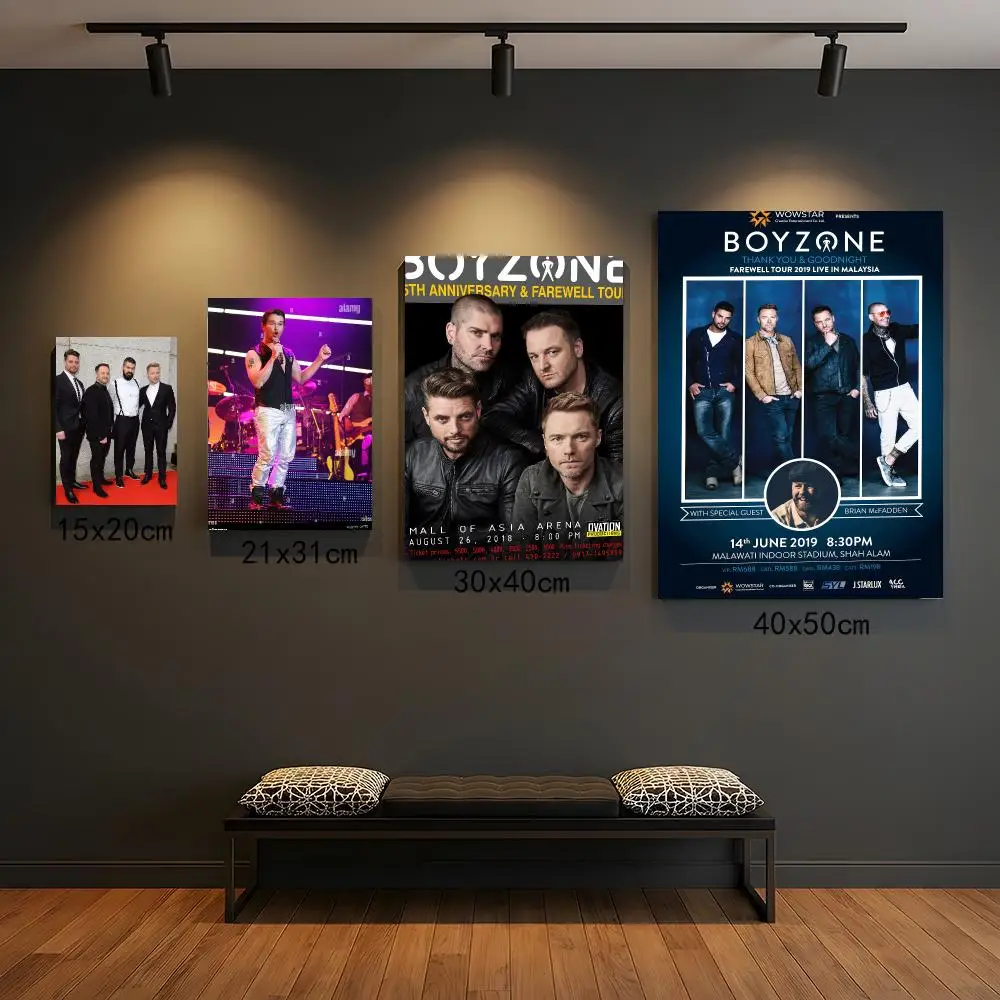 band B-Boyzone-E Painting Calligraphy Boho Botanical Decor for Living Room  Elegant Home Style