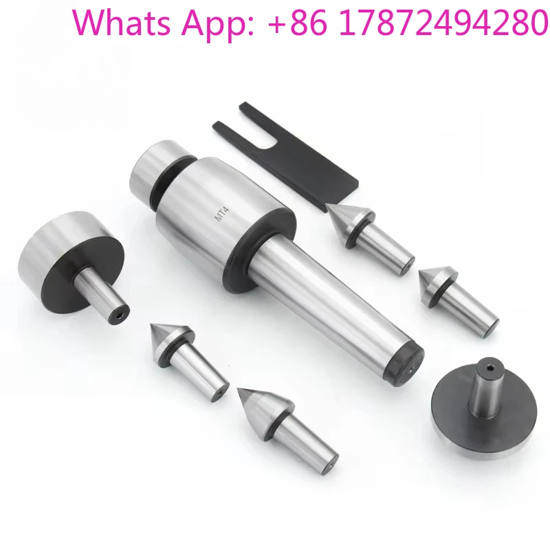 Lathe Live Center 1PC MS4 Type Multiple Point Revolving Center with 7pcs Inter-Changeable Tips MT2 MT3 MT4 MT5 MT6 Live Centers