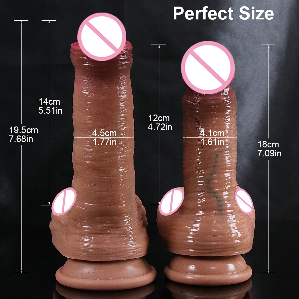 Skin Feeling Huge Realistic Dildo Silicone Penis Soft And Flexible With Suction Cup For Women Masturbation Lesbain Anal Sex Toy