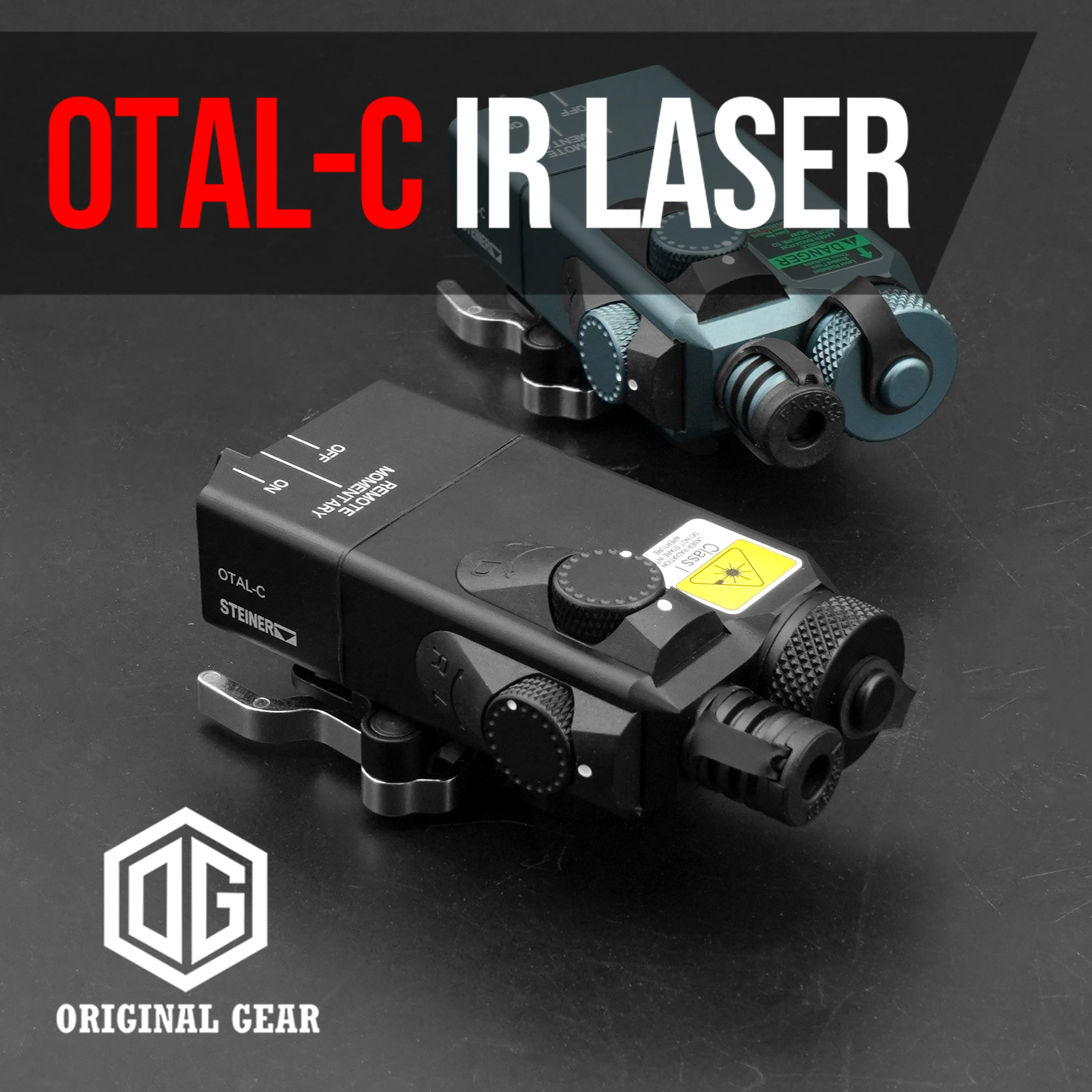 Hunting Laser Pointer OTAL-C IR/Vision Green Laser Aiming Laser OTAC Military Quick Release HT Mount Fits 1913 Picatinny Rail