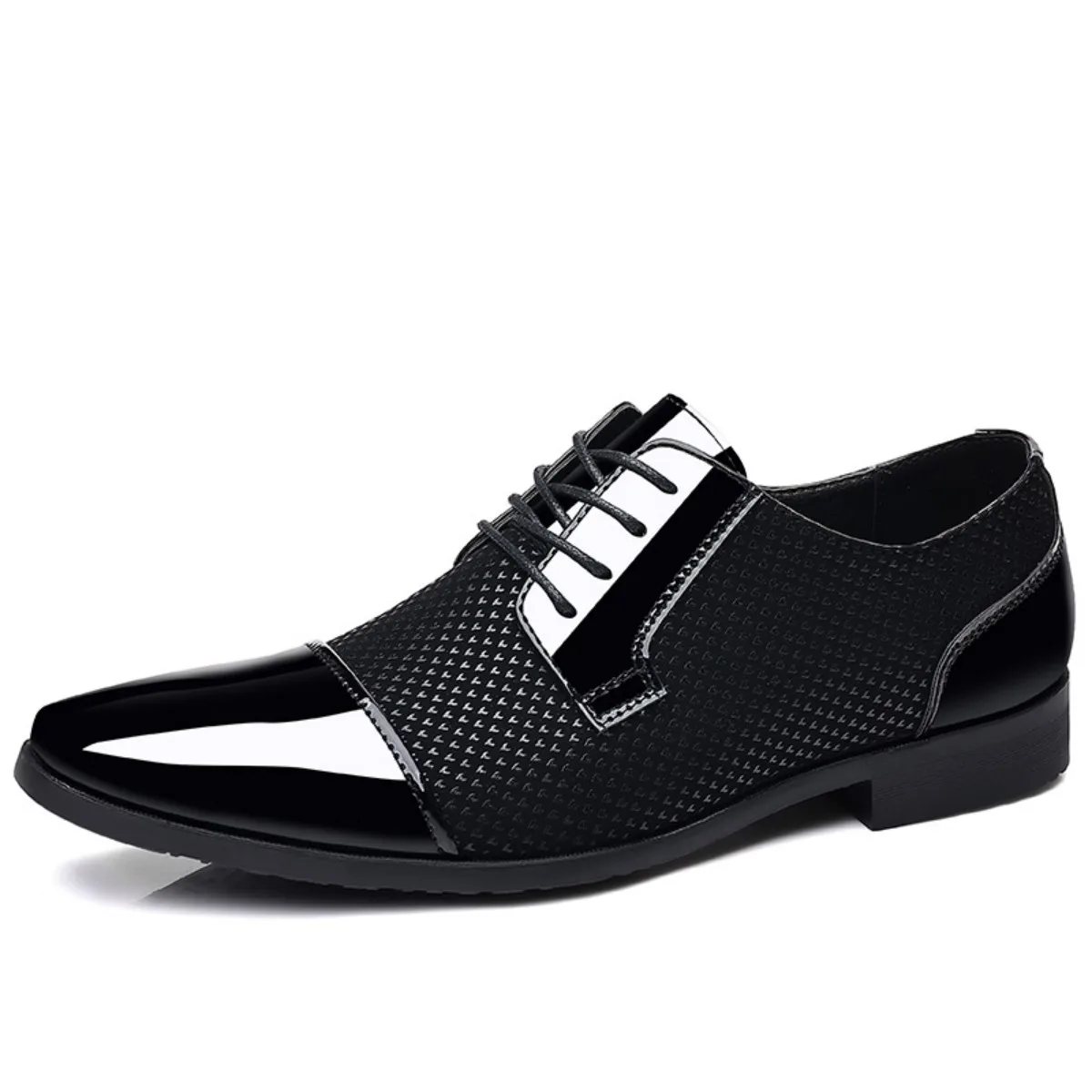 Men's Classic Oxford Dress Shoes, Lace-up Formal Business Wingtip Brogues, Comfortable Wedding & Office Footwear - Image 3