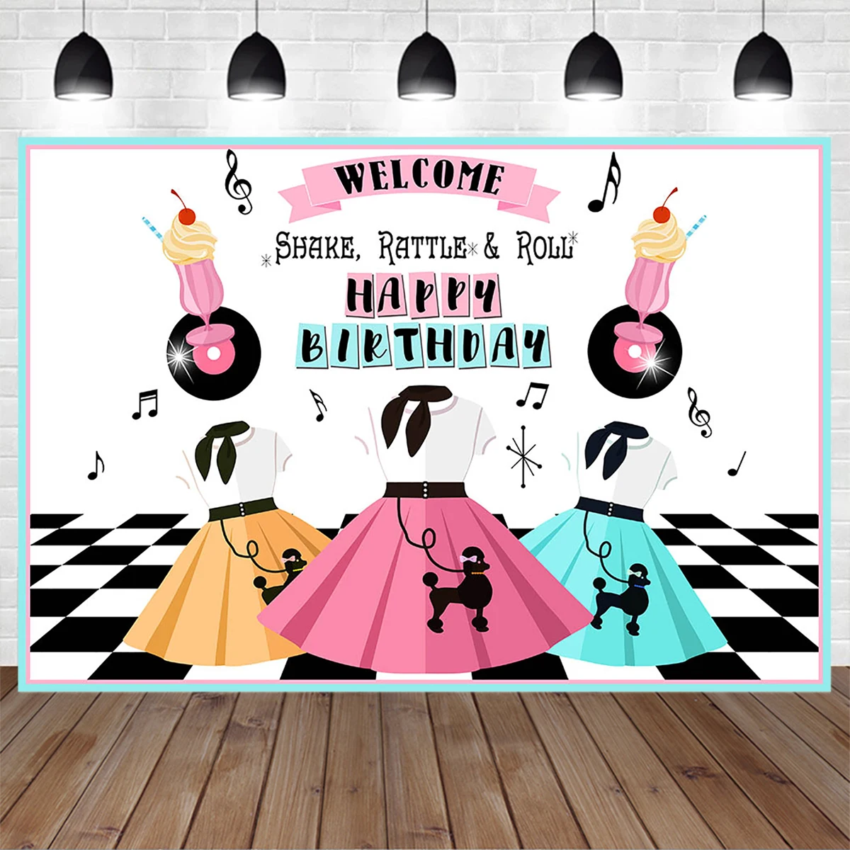 

Lady Girl Bachelor Party Birthday Photography Backdrop Banner Sister Dessert Tasting Music Friend Night Carnival Background Prop