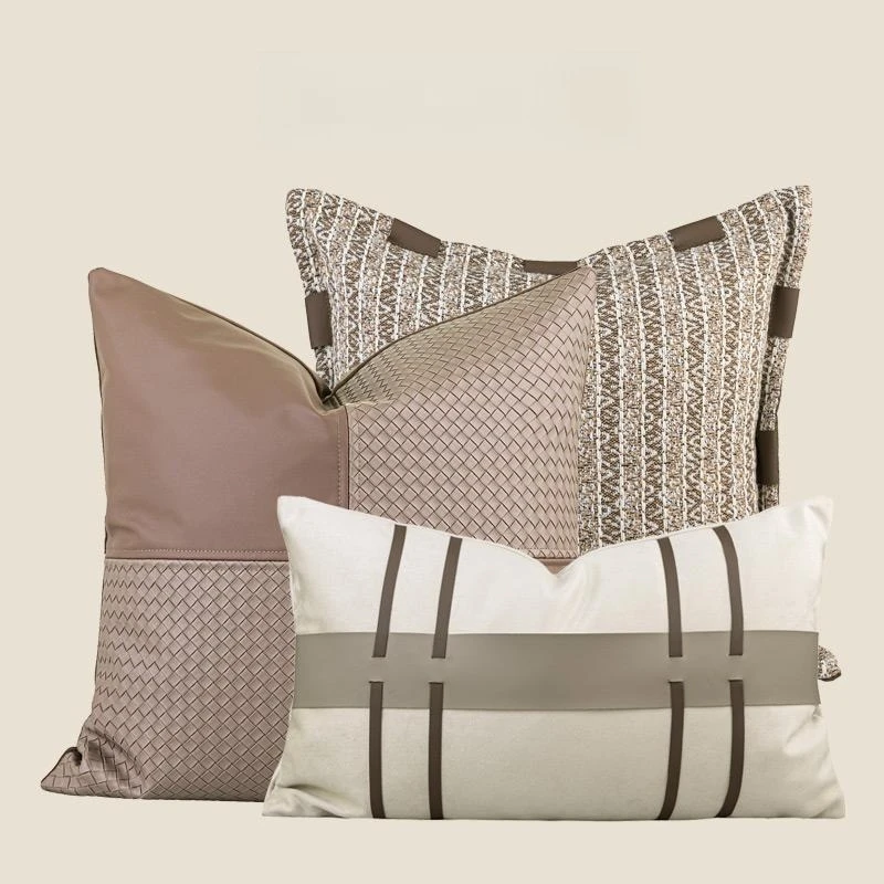 Home Decor Items Cushion Cover Brown Decorative Pillow Cover for Bed Sofa Living Room Luxury Pillow Case 45x45cm 50x50cm 30x50cm