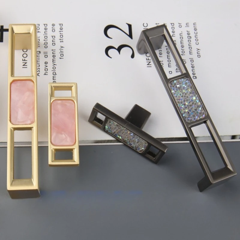 خزانة الملابس والخزانة ومقابض الأدراج وباب خزانة المطبخ يسحب مقابض خزانة من سبائك الزنك للأثاث #2