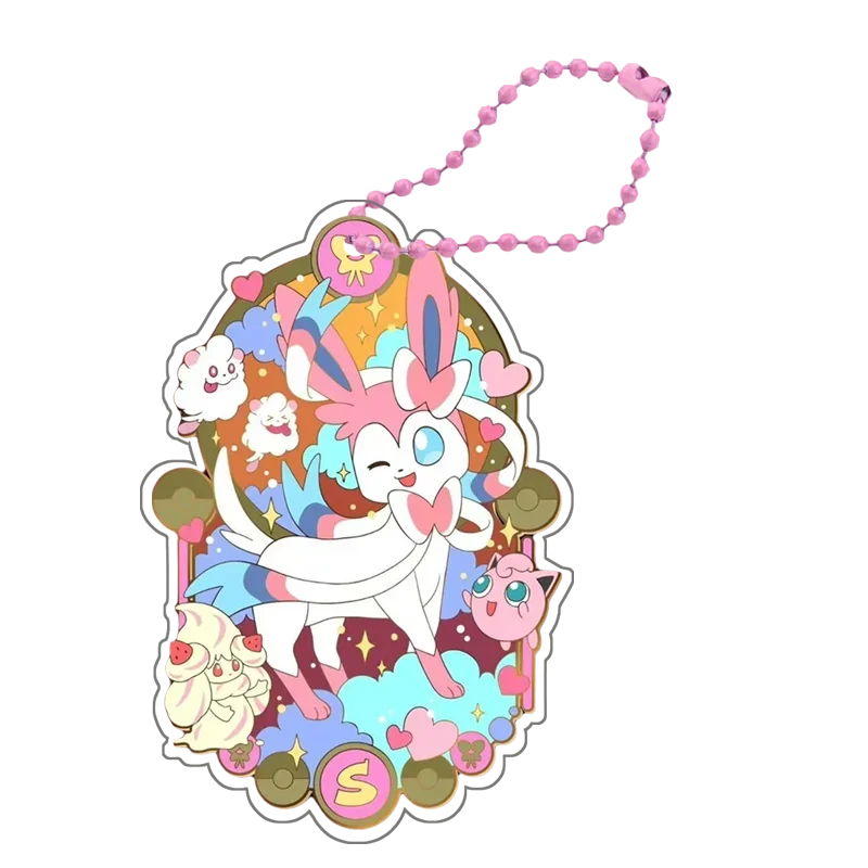 Anime for Eeveelution Leafeon Espeon Umbreon Eevee Sylveon Jolteon Flareon Glaceon Acrylic Keychain Bag Pendant Decorative Gift - view 2