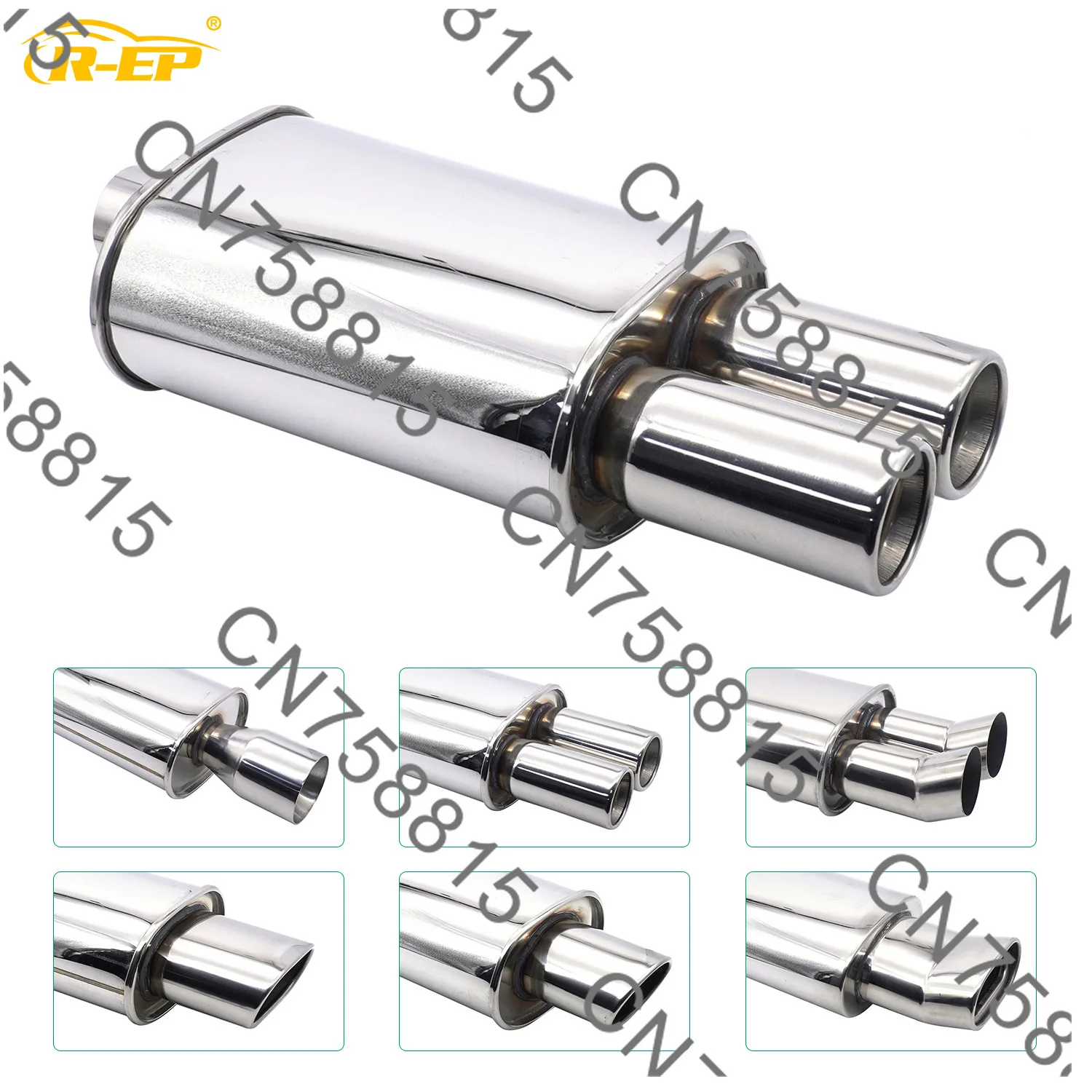 

Car exhaust pipe stainless steel, modified tail drum, flat drum, straight row universal, single and double