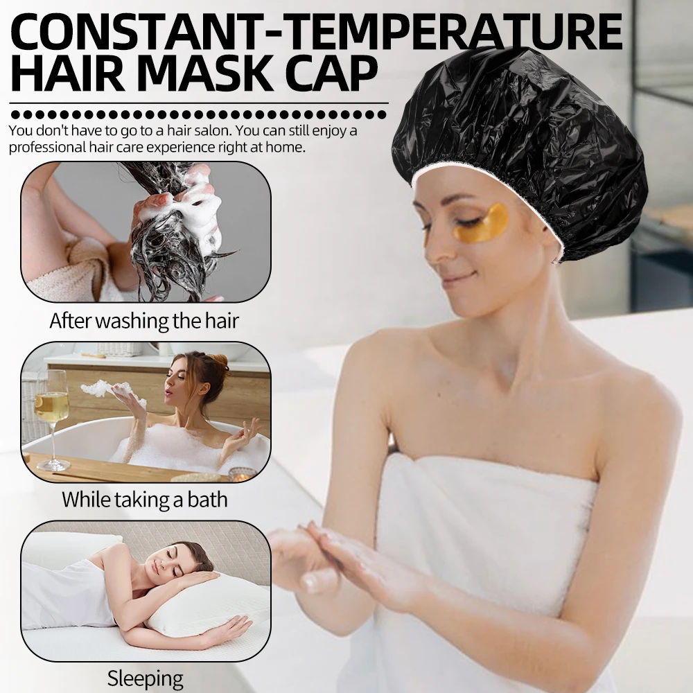 Aluminum Foil Hats Deep Conditioning Heat Insulation For Hair Dye Coloring Treatment Baking Oil Cap Salon Spa Use