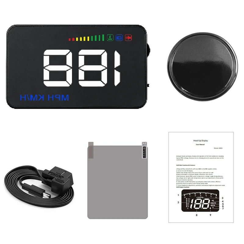 

A500 HUD Head-Up Display Car Speedometer OBD2 Smart Digital Trip Computer OBD 2 Scanner OBD2 Diagnostic Tool Speed