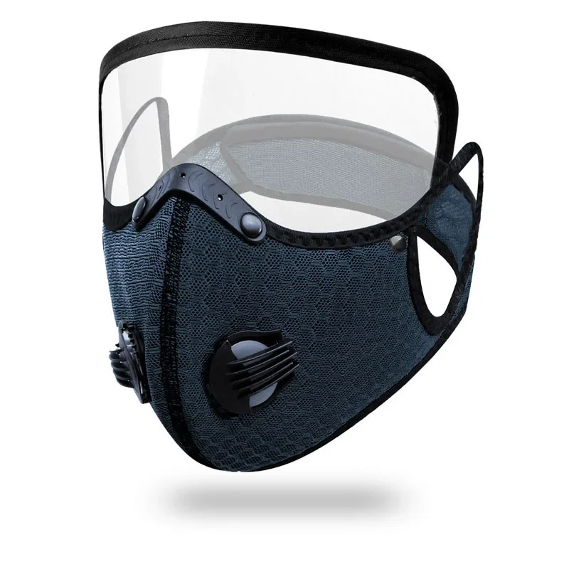 Neue Fahrrad-Gesichtsmaske mit Filterbrille, Staubmaske, Sport, waschbar, wiederverwendbar, Gesichtsmaske für Männer, Bandana, Aktivkohlefilter