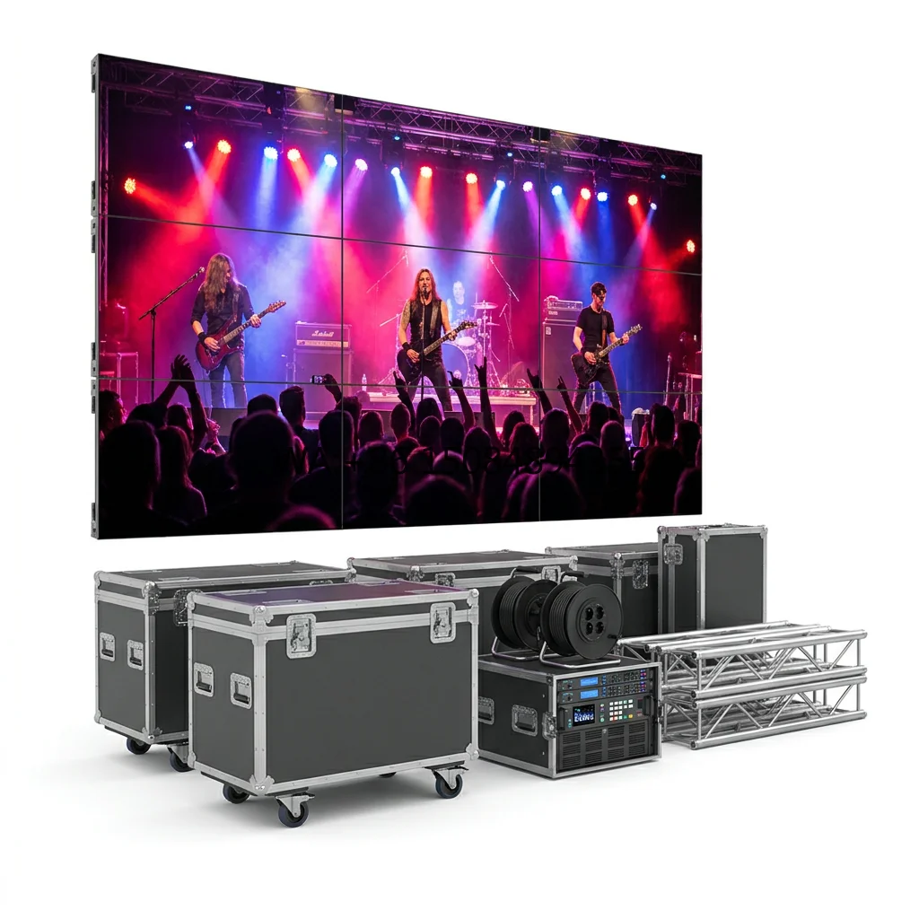Durable P3.91 P2.97 P2.6 Stage Rental LED Display for Backdrop Concert Stage Video Wall 500x500mm Quick Setup Rental Board