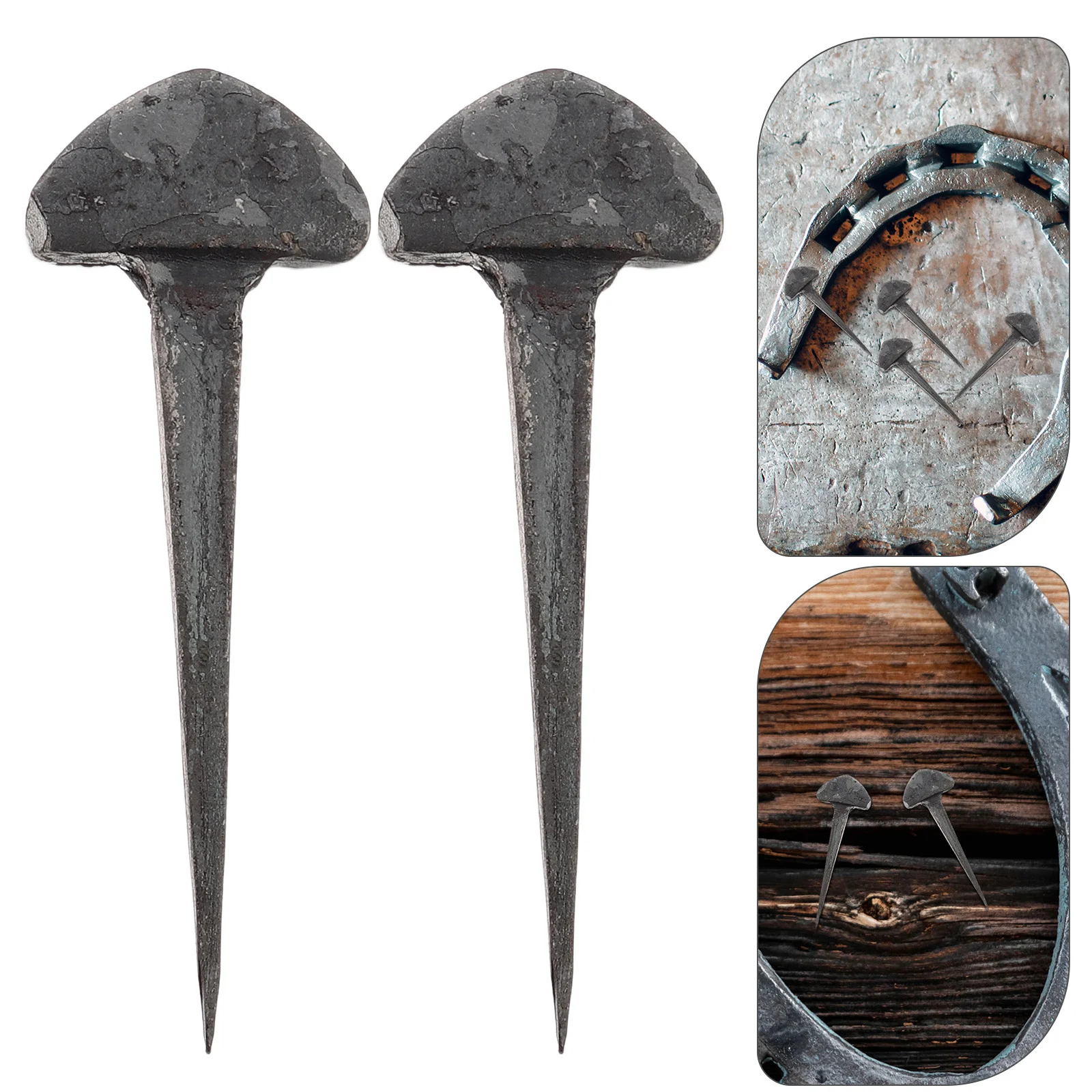 

50 Pcs Horseshoe Nails for Equestrian Sports Fixing Compact Hoof Mounting Accessories Ring