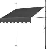 Manual Retractable Awning, Non-Screw Outdoor Patio Awning Sunshade Shelter, Height Adjustable Sunshade Patio Door Window