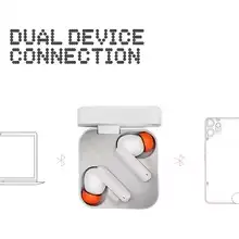 سماعات ناثينج CMF بودز نيو 6.0، بلوتوث، اتصال بجهازين، إلغاء ضوضاء 35dB، عمر بطارية 52 ساعة، 6 إعدادات صوت مسبقة، تطبيق NOTHINGX، ميكروفون 4HD، وضوح صوت - 4