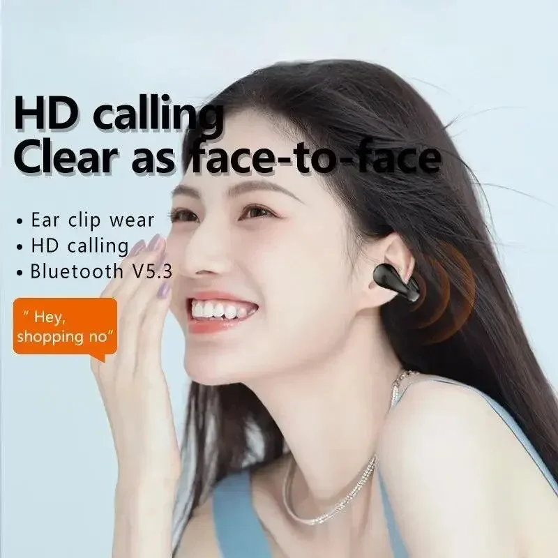 S22 Earclip Wireless Bluetooth Headset OWS Touch Light Mini High Quality Earplugs Anti Sweat HD Sound Stereo Universal Headset image 4