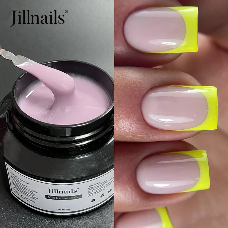 Jillnails-Gel para construcción de uñas, accesorio de color rosa lechoso, medio, ruso, autonivelante, 50g