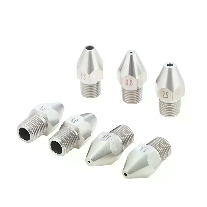 Stainless Steel Universal Linear Nozzle 0 Degree Liquid Column Flow Tip High Pressure Cleaning Cutting Cone Nozzle
