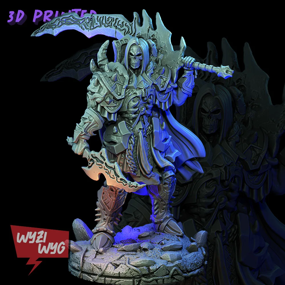 Undead Miniature, Skeleton Figure, Lich King Creature, General, HD 3D Printed Resin Model, Action Fantasy Tabletop, Wargame DnD