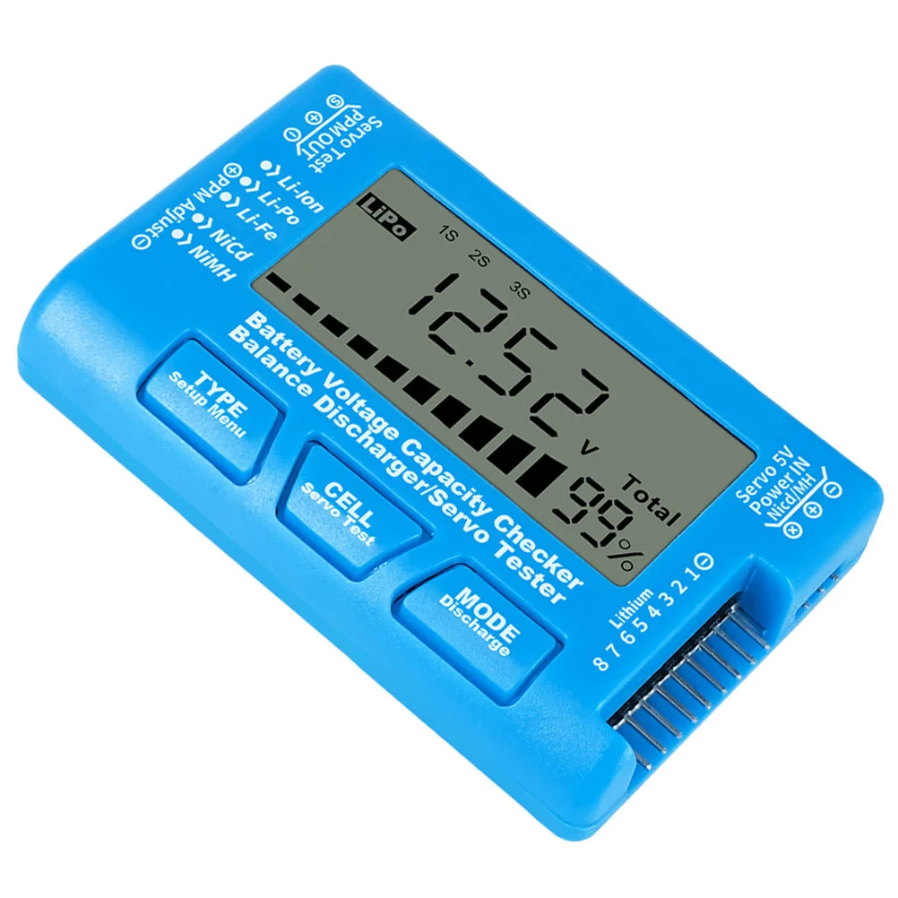 

Digital Capacity Checker Voltage Tester for 2S-8S Lithium 4S-8S Nickel Batteries Portable Testing Device