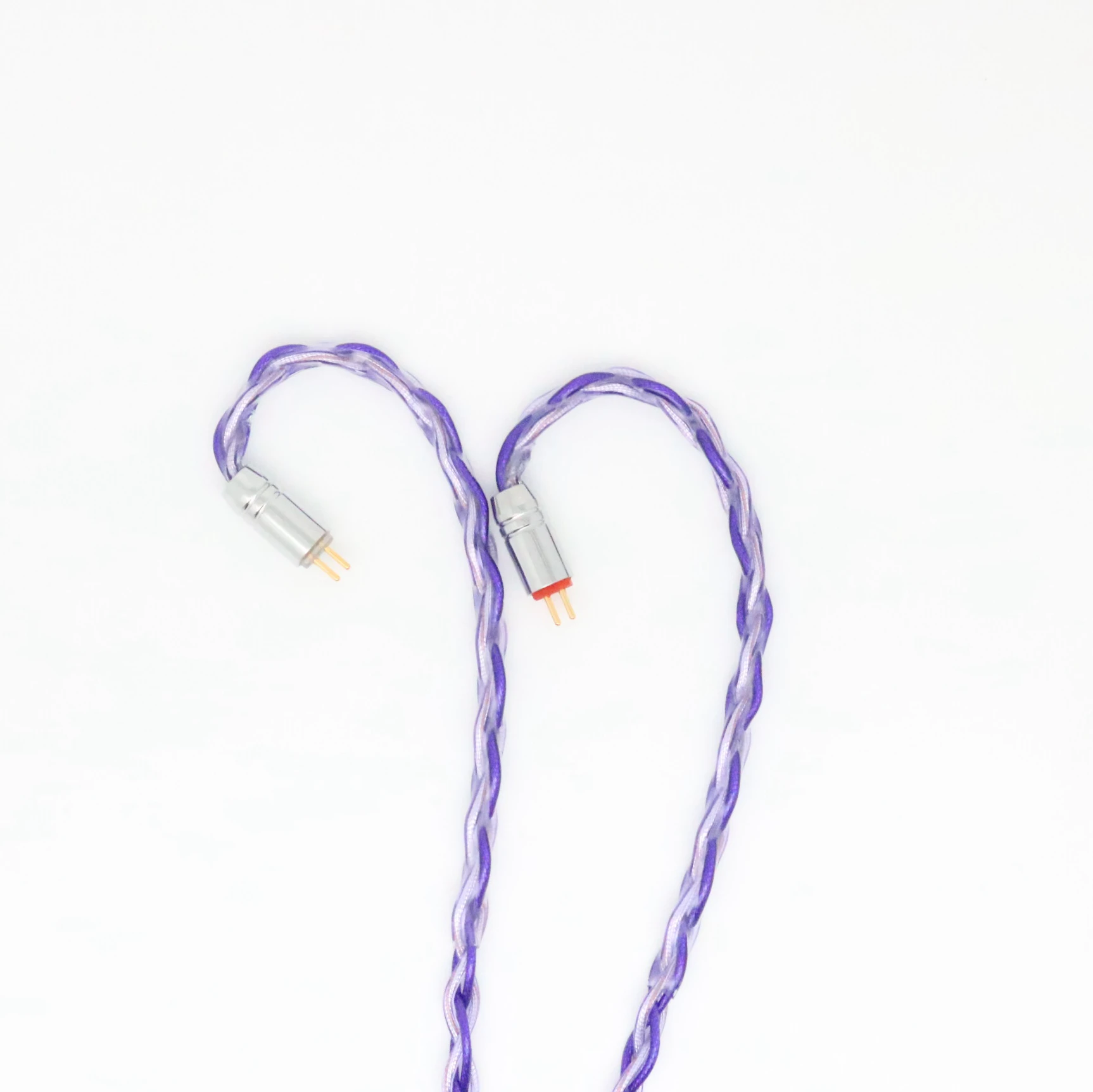 XINHS-Fio de prata para fone de ouvido, cabo de fio roxo, adequado para SENNHEISER, Letsh, Hella, Zero, Kato, Aria, LAN, IEM, 2,5mm, 3,5mm, 4,4mm