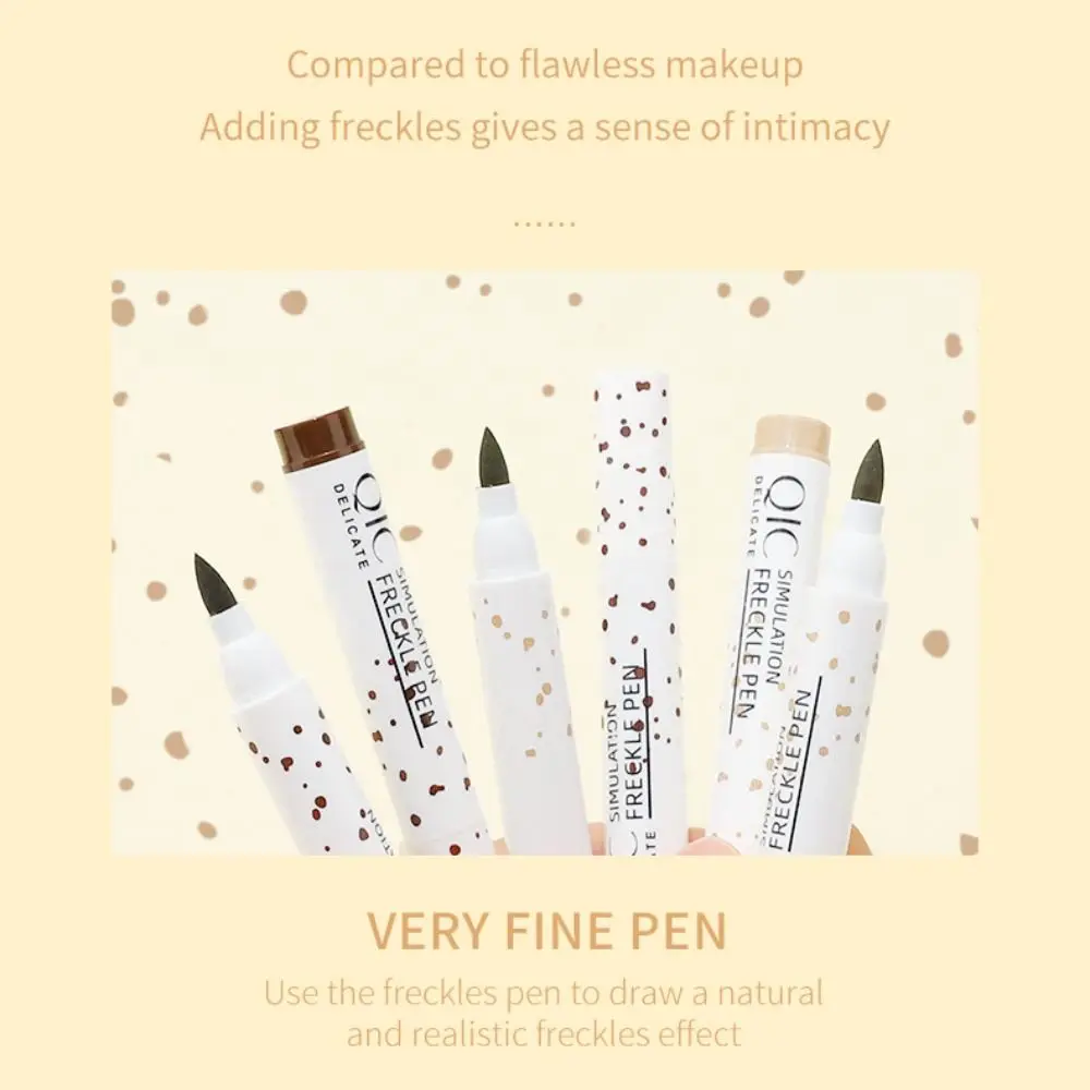 เหมือนจริง Faux Freckle ปากกาแต่งหน้า Tattoo ธรรมชาติจําลอง Face Spot ปากกายาวนาน Quick Dry Freckle แต่งหน้าเครื่องมือหญิง