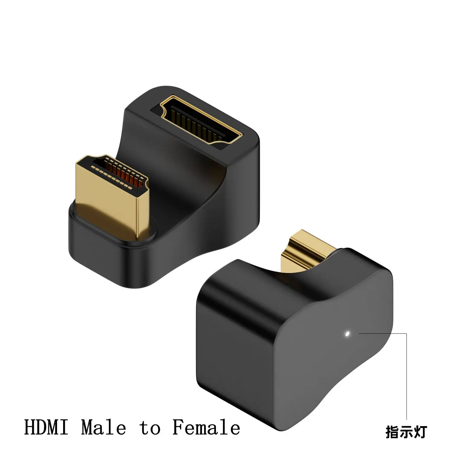 180 degree HDMI 2.1 8K@60Hz Converter U-Shape Male To Female Adapter for Monitor Display Laptop PS4/3 PC TV Projector Extender