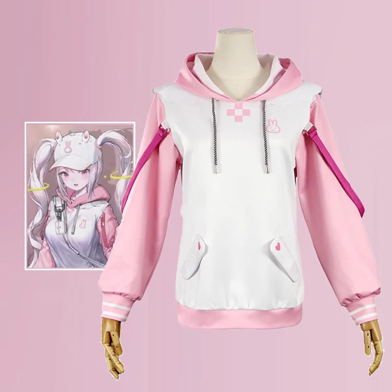 

2023 Hot Game NIKKE Alice Cosplay game Pink Loose Hoodie daily Casual Sportswear Women Female New Outfit B