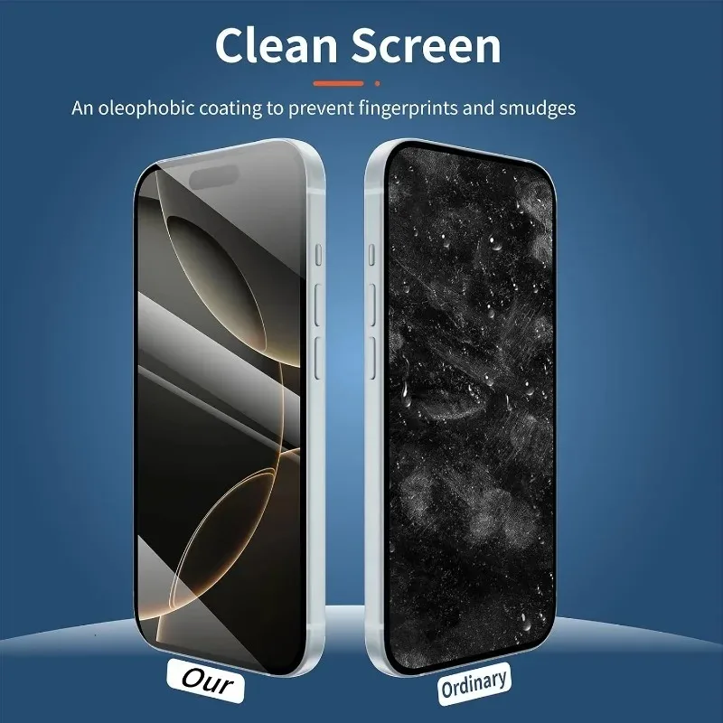 4 pièces WKMAX verre trempé pour iPhone 17 16 15 14 13 12 11 Pro XR X XS Max Plus protecteur d'écran pour iPhone 16 15 Pro Max verre