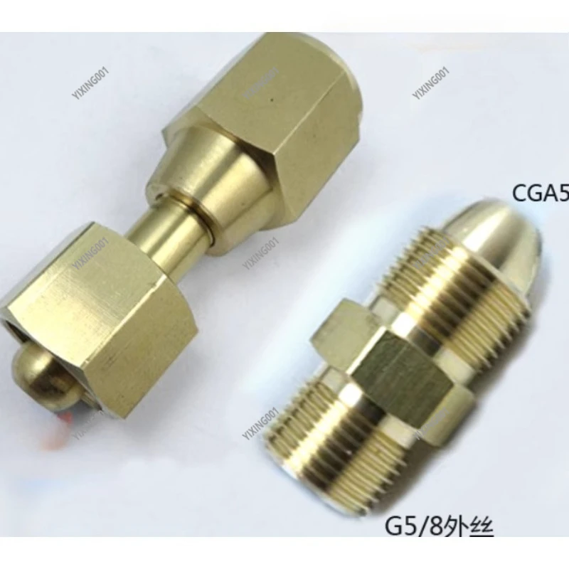 

Модуль адаптера газовой линии домашней безопасности - CGA580-G5/8 к CGA540, преобразователь редукционного клапана с внутренней резьбой цилиндра