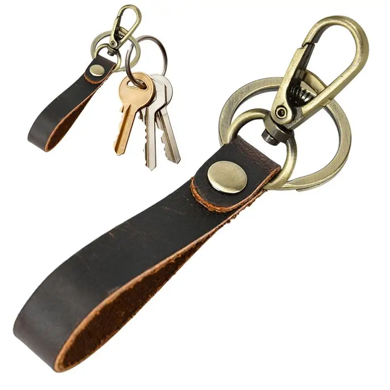 Retro Vintage Key Chains Personality Fashion Keyring PU Leather Keychain Men Women Gifts For Cell Phone Bag Purse