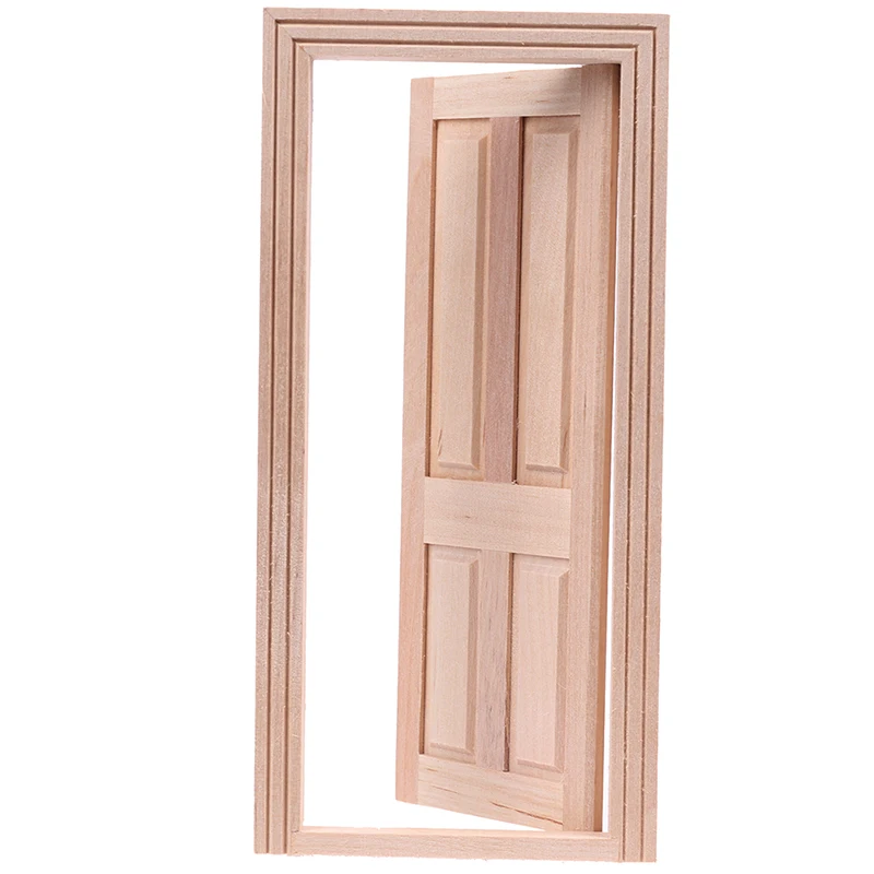 I bambini fingono di giocare a mobili giocattolo giocattoli 1:12 mobili per casa delle bambole simulazione miniature accessori per mobili per porte in legno fai da te arredamento