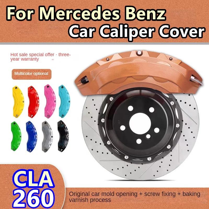 Car Brake Caliper Cover Aluminum For Mercedes Benz CLA 260 2014 2016 2017 2018 2019 2020 2021 2022 2023 2024