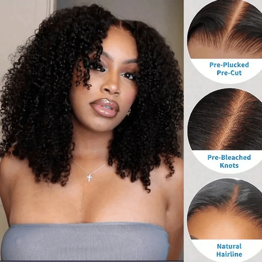 

Парик с прозрачной кружевной передней частью 13x4, кудрявый, с эффектом Jerry Curly, с детским волосяным слоем, предварительно выщипанный, из натуральных волос, глубокие кудри