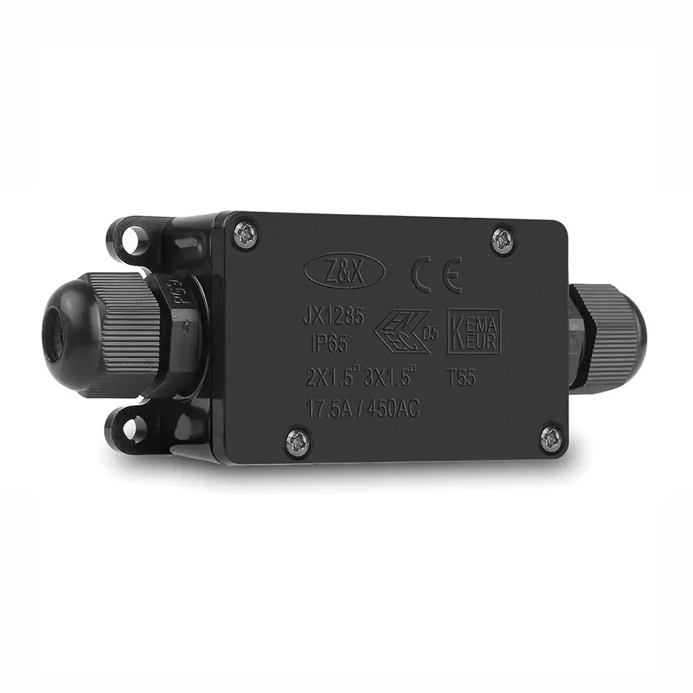 ChaRLes Boîte De Jonction étanche IP66 – 2 Ou 3 Voies – 450V – Raccordement De Câbles Pour Extérieur, Jardin Et Lumières Subaquatiques