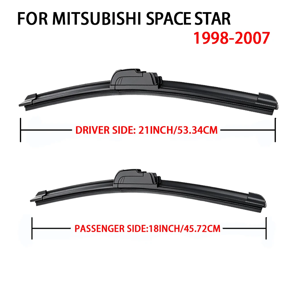 For Mitsubishi Space star 1998-2007&2013-2023 Car Wiper Blade Front Wipers Fit U Hook Arm Windscreen Auto Wiper Blades