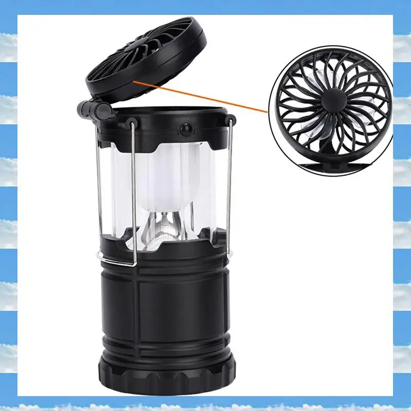

A11I Outdoor LED Lanterns Bright Battery Powered Hanging Lanterns With Fan, For Camping Hiking