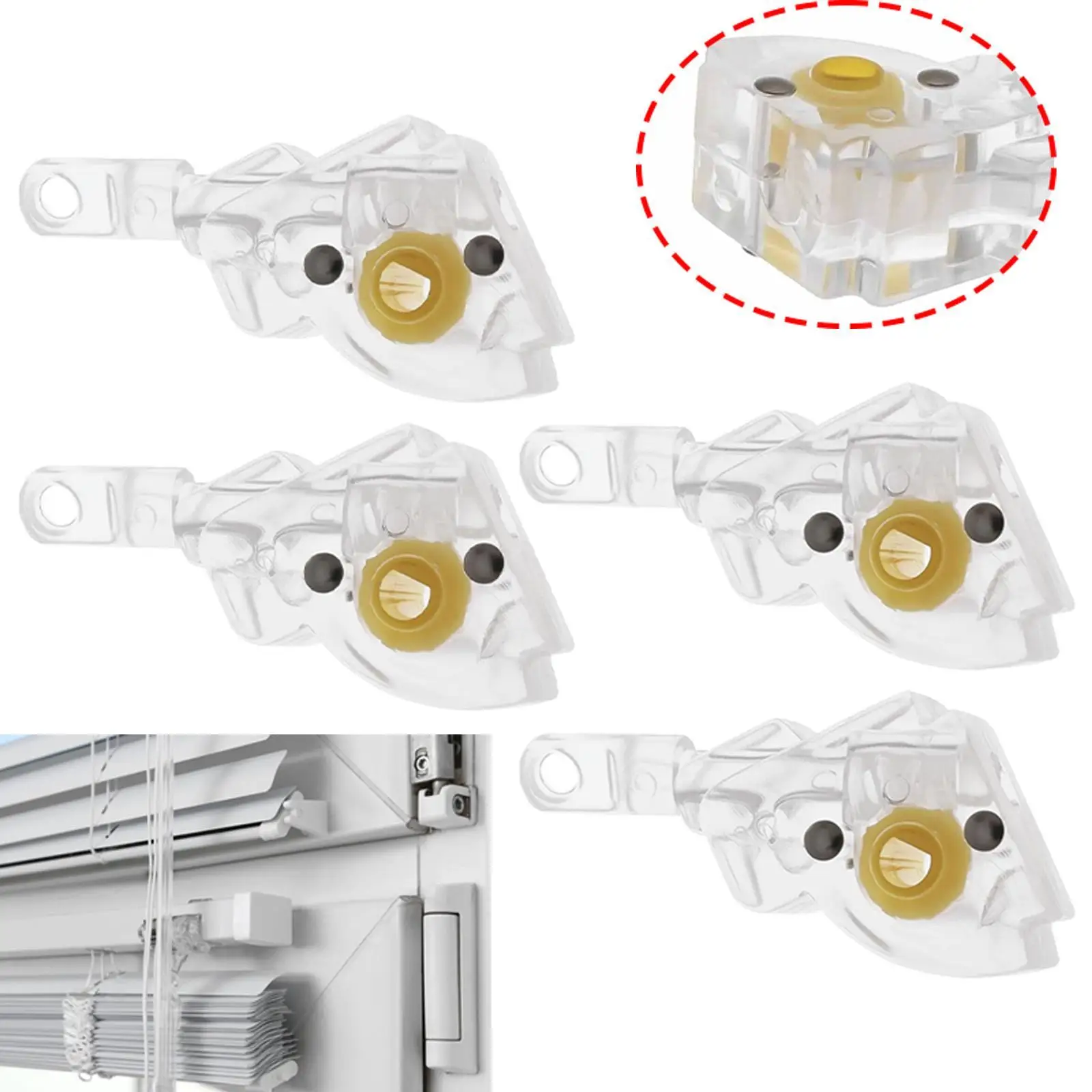 Blinds Controller Venetian Blind Wand Tilter 25mm PP Clear Durable Replacement for Retractable Blinds Setup