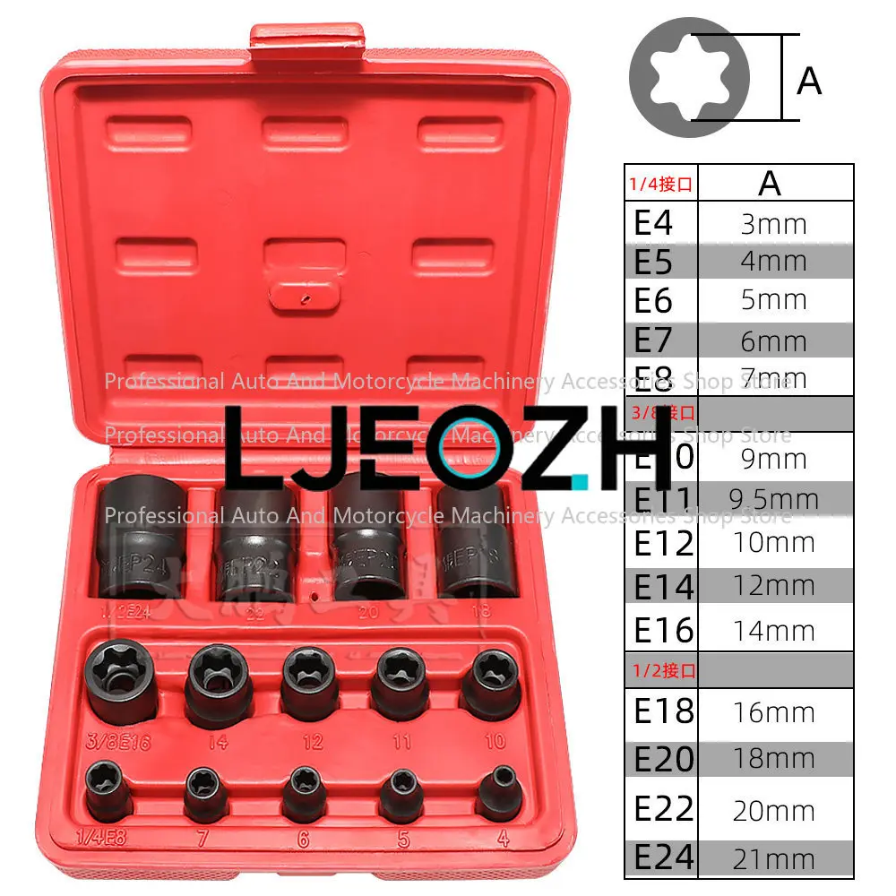 

For Tesla Battery Pack Screw Removal Tool Five Flowers Six Flowers Wrench Special Screws Wide Edge E Type 6 Angle Sleeve EP